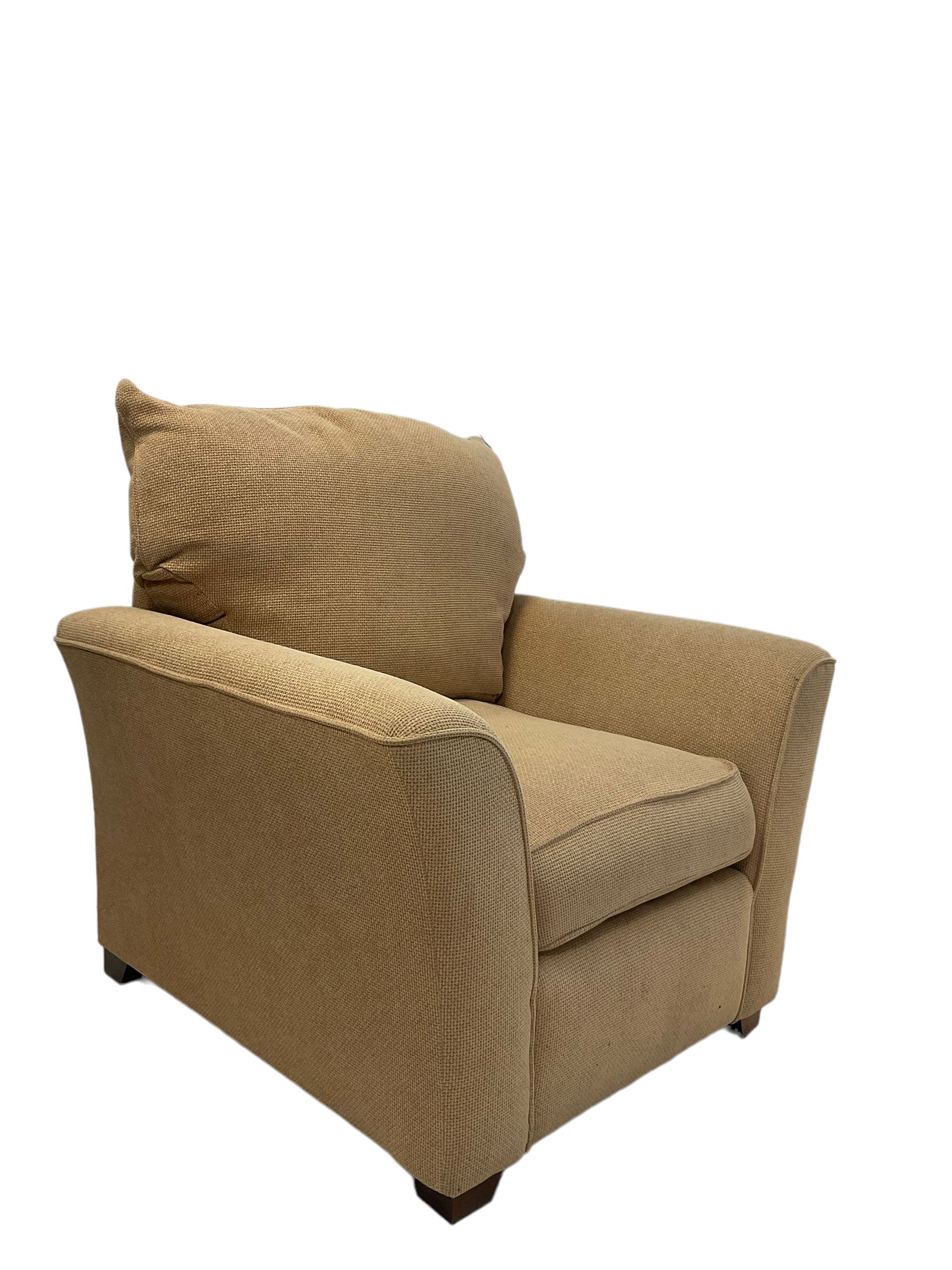 Armchair upholstered in beige fabric - Bild 3 aus 3