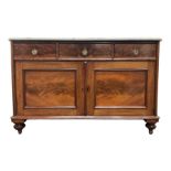 Victorian figured mahogany washstand