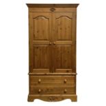 Pine double wardrobe