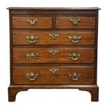 George III walnut bachelors chest