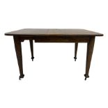 20th century wind-out oak dining table