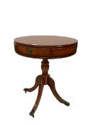 Yew wood drum table