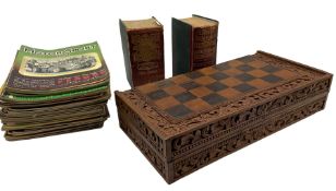 Carved hinged chessboard