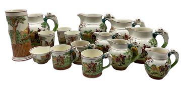 Quantity of Wedgwood Dye Ken John Peel pottery to include large and small jugs