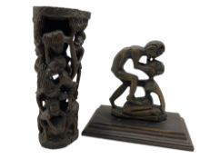 African carved ebony Tree of life