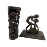 African carved ebony Tree of life