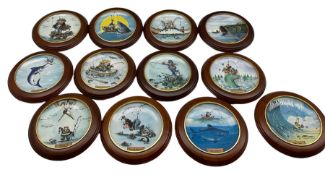 Set of twelve Danbury Mint collectors plates 'The Art of Fishing'