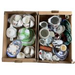 Quantity of ceramics including Chusan floral jugs