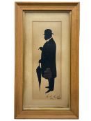 Full Length Silhouette of a Gentleman indistinctly signed and dated 1911