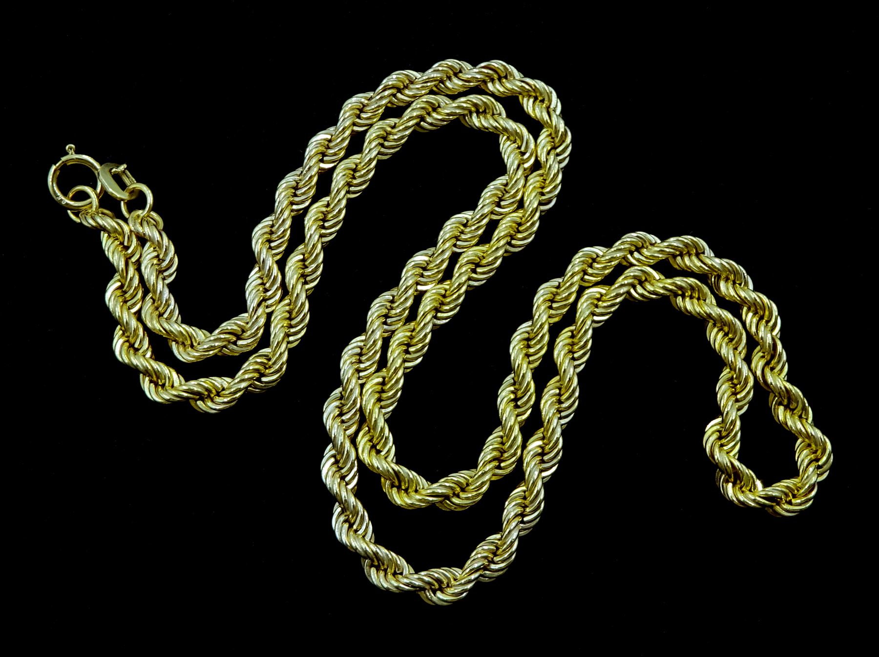 9ct gold rope twist necklace - Image 2 of 2