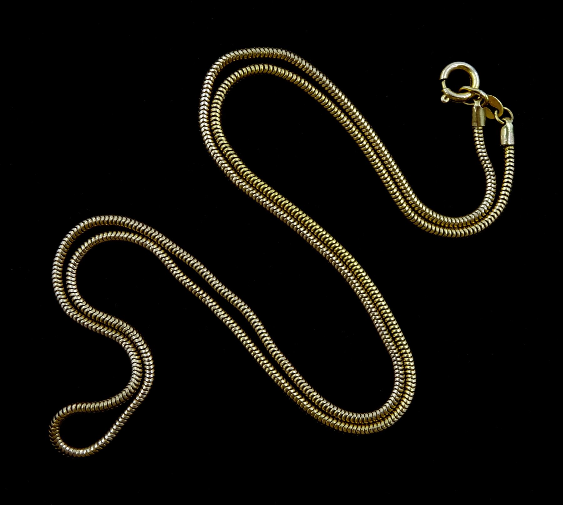 9ct gold snake link necklace - Image 2 of 2