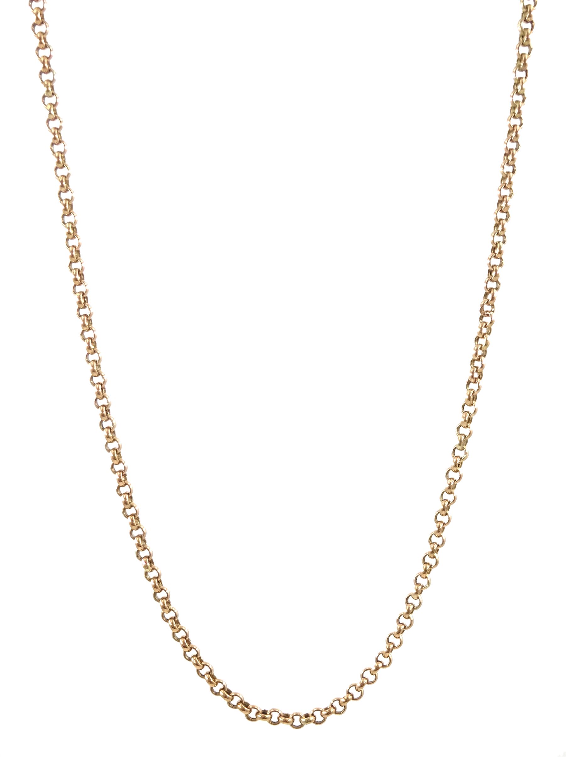 9ct rose gold cable link necklace