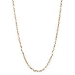 9ct rose gold cable link necklace