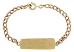 9ct gold identity bracelet