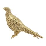 9ct gold pheasant bar brooch