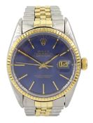 Rolex Oyster Perpetual Datejust gentleman's stainless steel and gold automatic wristwatch