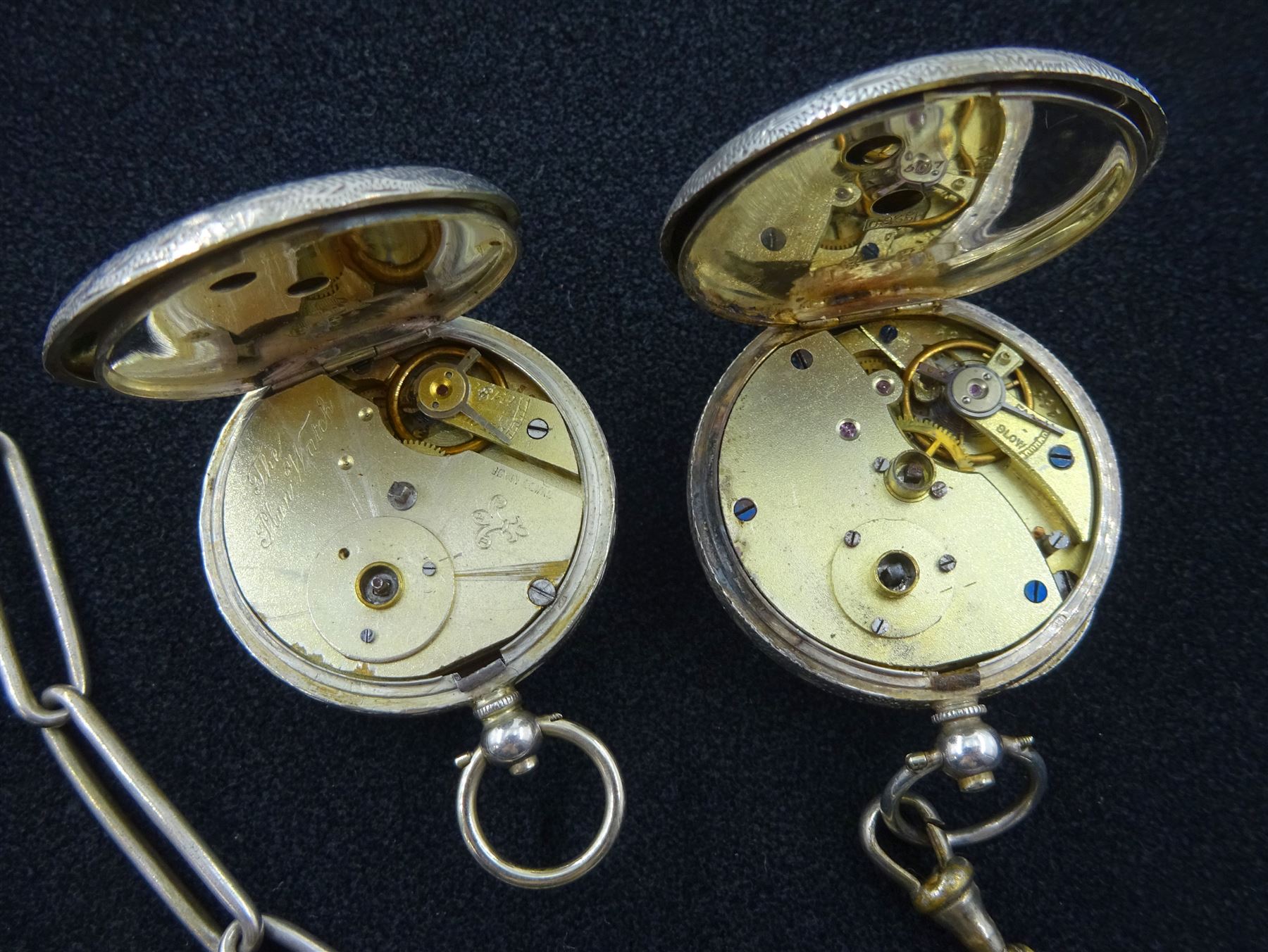 Two early 20th century silver cylinder ladies pocket watches - Image 2 of 2