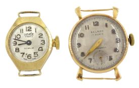 Selado 18ct gold ladies manual wind wristwatch and one other Corvette 9ct gold wristwatch