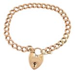 9ct rose gold curb link bracelet