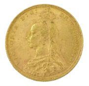 Queen Victoria 1888 gold full sovereign coin