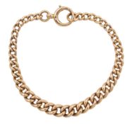 Early 20th century rose gold graduating link bracelet