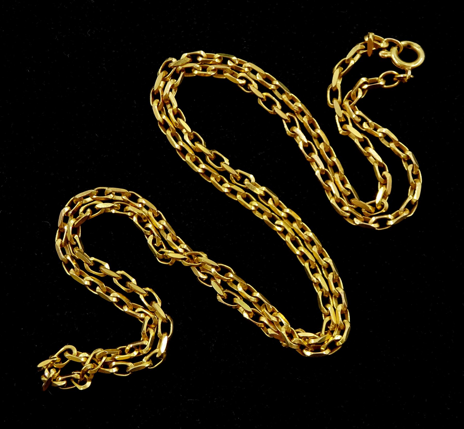 9ct gold cable link chain necklace - Image 2 of 2