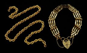 Gold four bar gate bracelet