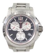 Longines Conquest gentleman's stainless steel quartz chronograph wristwatch