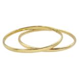 Two 9ct gold bangles