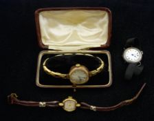 Early 20th century 9ct gold manual wind wristwatch