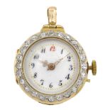 Early 20th century 15ct gold ladies manual wind fob watch