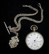 Early 20th century keyless Swiss lever pocket watch
