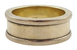 18ct gold wide wedding band