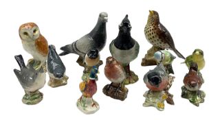 Various Beswick bird models including Lapwing 2416A