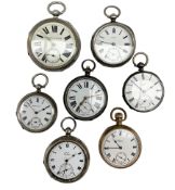 Victorian silver lever fusee pocket watch by D. A. Olswang