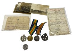 WWI pair of War Medal and Victory Medal to Pte. Herbert John Purnell