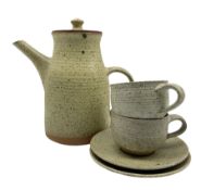 David Lloyd Jones (British 1928-1994): Coffee set comprising coffee pot