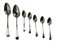 Five George III silver teaspoons London 1813 Maker Peter and William Bateman