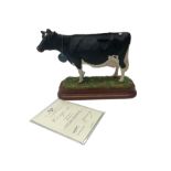 Border Fine Arts Limited Edition Holstein Cow by Kirsty Armstrong No.613/750