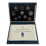 The Royal Mint United Kingdom 1992 proof coin collection