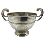 Silver two handled Challenge Cup 'Royal Army Temperance Association' D18cm London 1909 Maker F Boyt