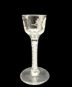 18th century English cordial glass