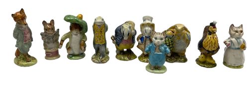 Collection of ten Beswick Beatrix Potter figures all with brown backstamp comprising Benjamin Bunny