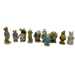 Collection of ten Beswick Beatrix Potter figures all with brown backstamp comprising Benjamin Bunny