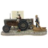 Border Fine Arts Limited Edition group 'Golden Memories' with Ferguson tractor by Ray Ayres