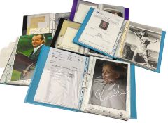 Seven folders of various autographs including film