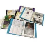 Seven folders of various autographs including film