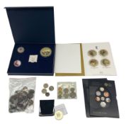 Coins including Queen Elizabeth II 1953 nine coin set in blister pack