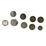 Four British West Indies anchor coinage 1822 sixteenth dollar coins