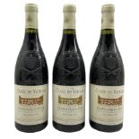 Three bottles of Chateauneuf-du-Pape Cuvee du Vatican Reserve Sixtine 2000